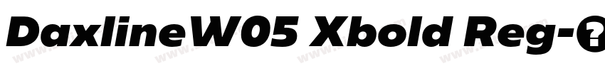 DaxlineW05 Xbold Reg字体转换